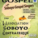 Affiche du concert de gospel du 19 Octobre 2012 en faveur du Centrafrique