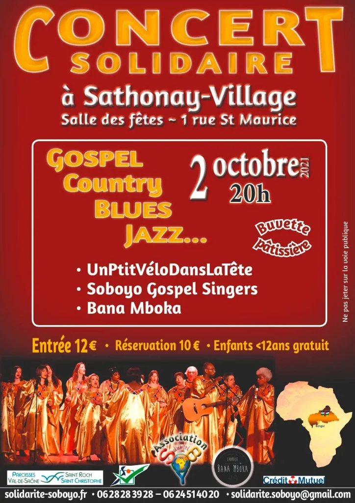 Affiche du concert solidaire en faveur de Bangui en Centrafrique